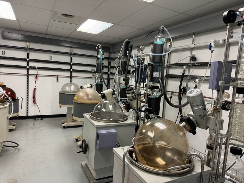 Waseca MN cannabis extraction facility — BSD Labs Rotary Evaporation Room